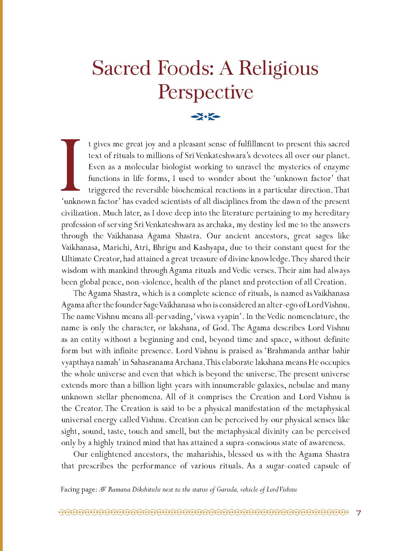 Tirumala: Sacred Foods Of God