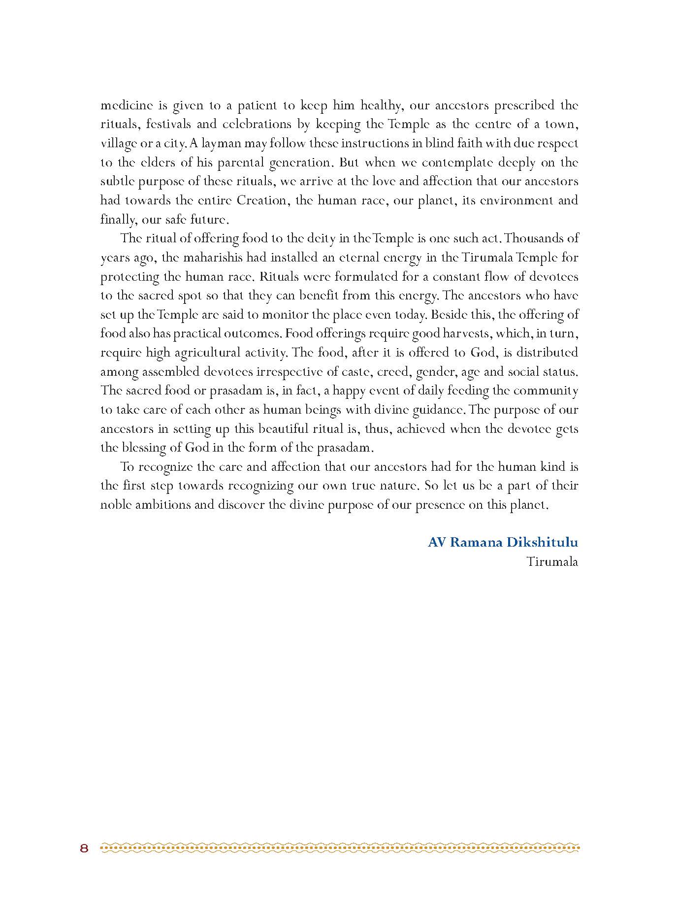 Tirumala: Sacred Foods Of God