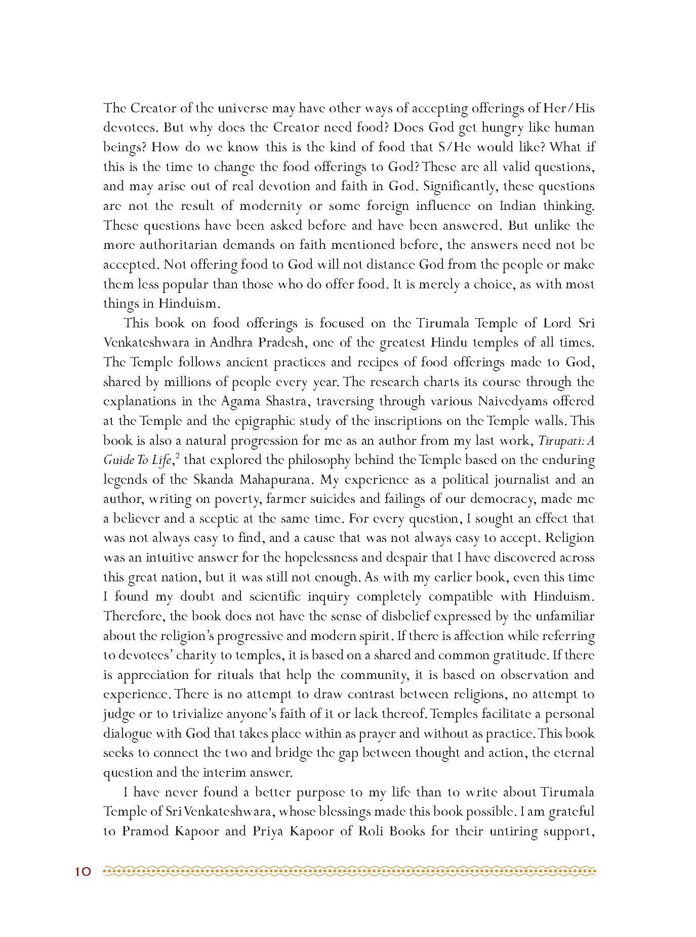 Tirumala: Sacred Foods Of God