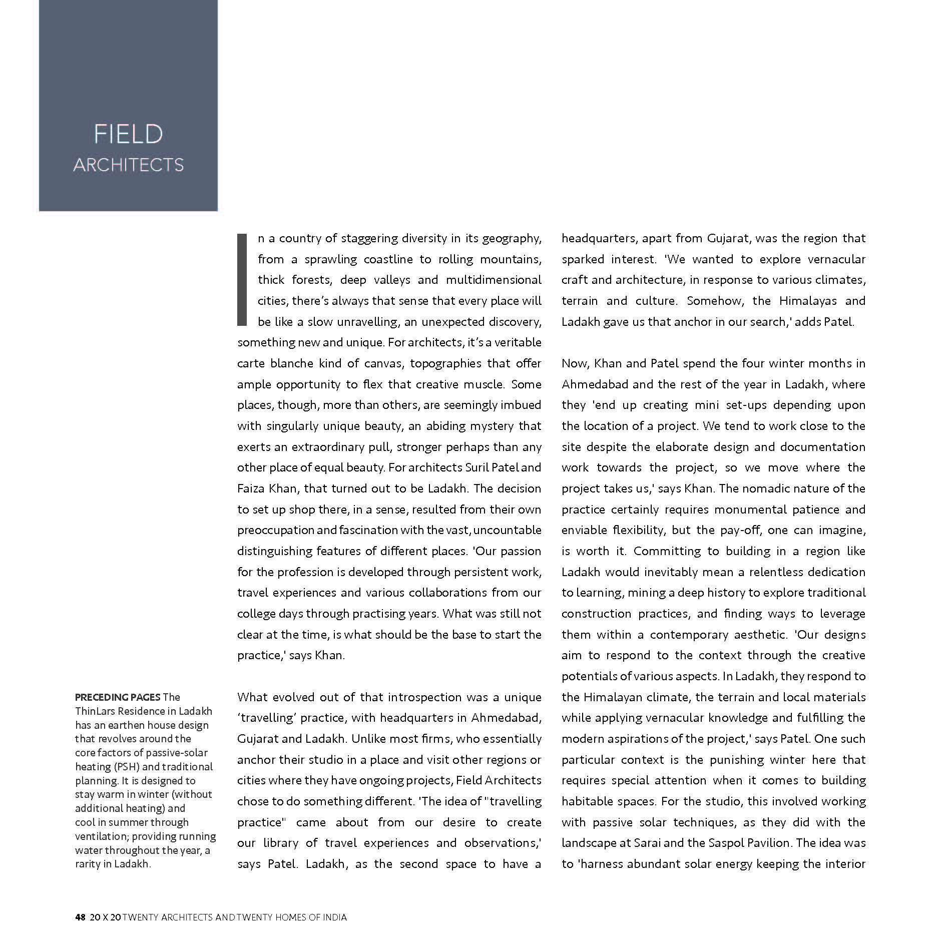 20x20: Twenty Architects x Twenty Iconic Homes of India