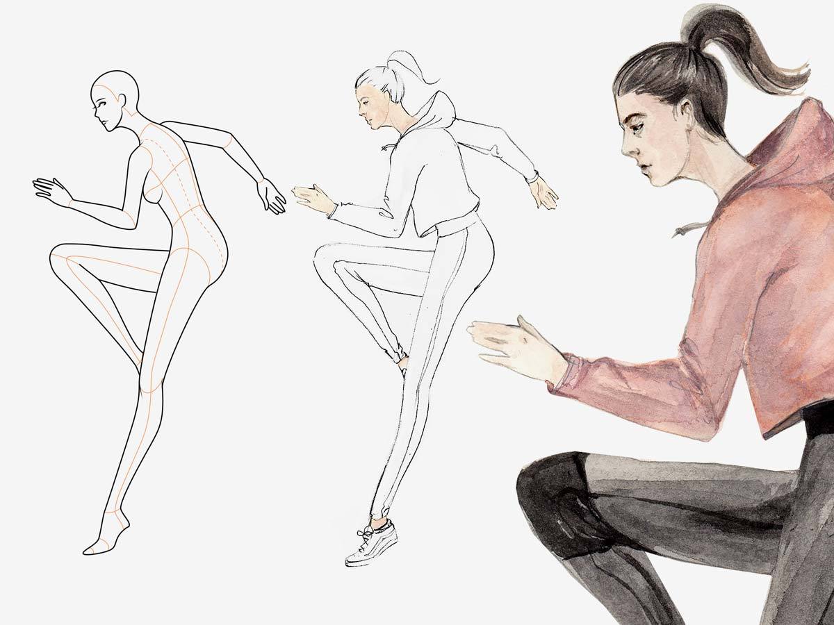 Poses for Fashion Illustration (Card Box): 100 essential figure template cards for designers