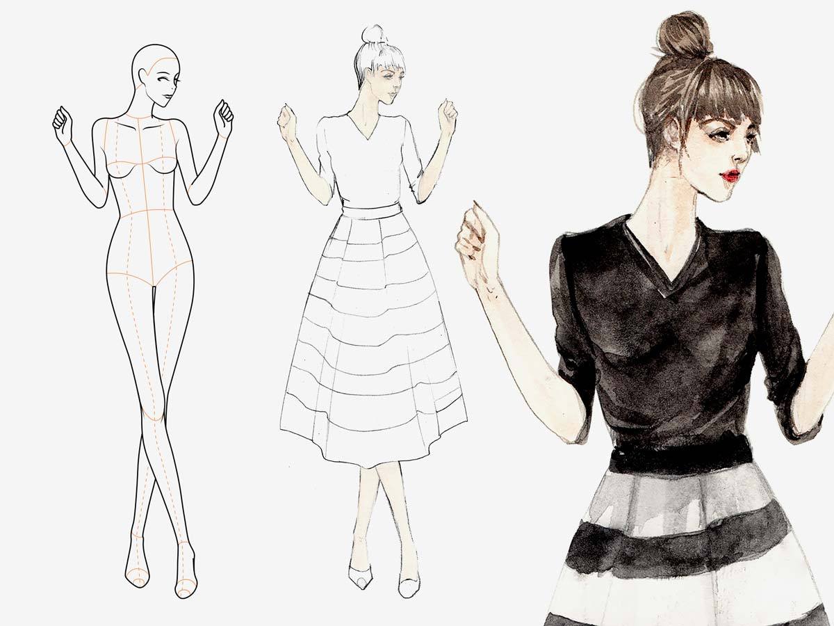 Poses for Fashion Illustration (Card Box): 100 essential figure template cards for designers