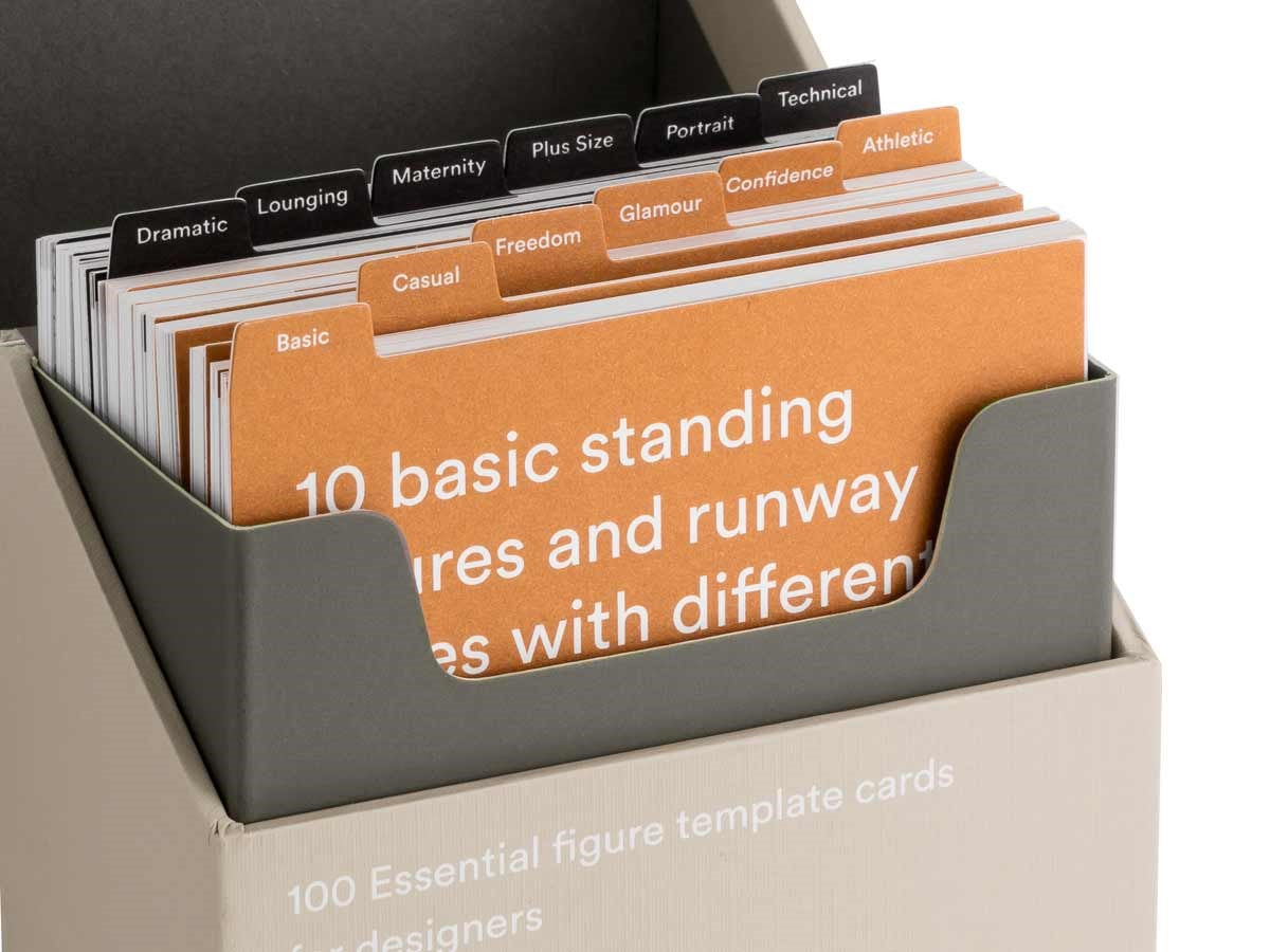 Poses for Fashion Illustration (Card Box): 100 essential figure template cards for designers