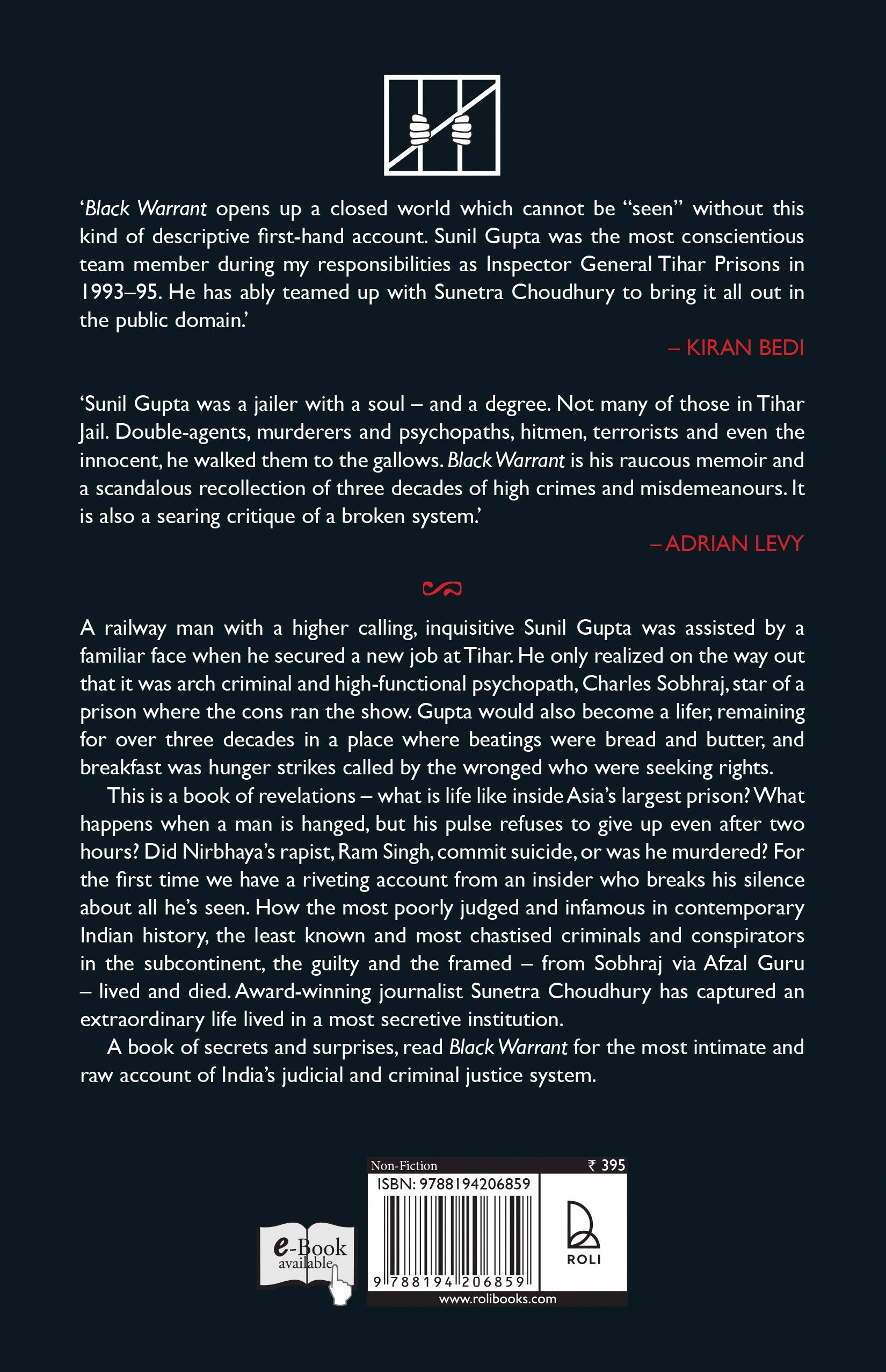 Black Warrant : Confessions Of A Tihar Jailer