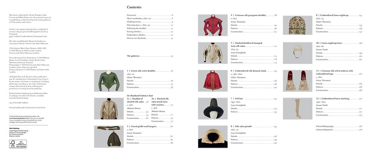 17th-Century Men's Dress Patterns 1600 - 1630