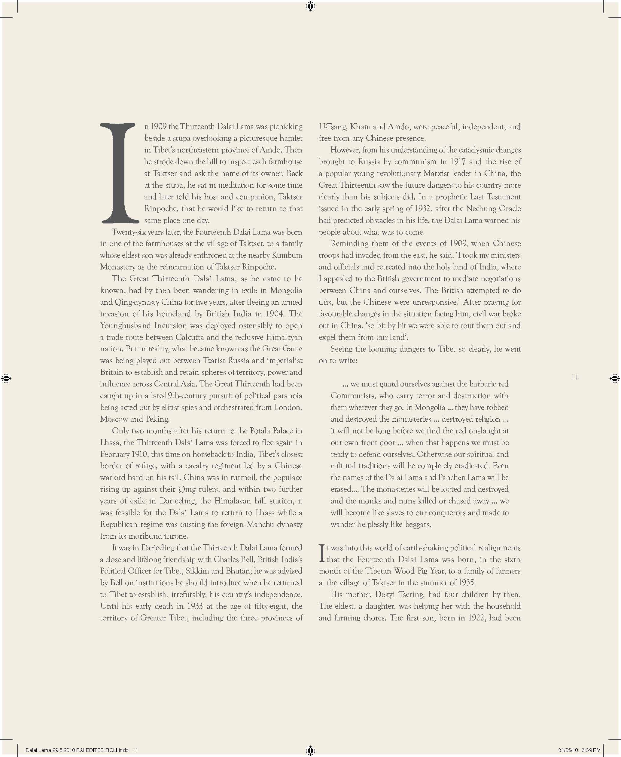 A God In Exile : The Fourteenth Dalai Lama